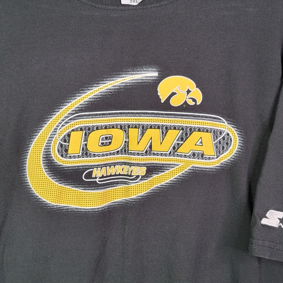 Starter Iowa Hawkeyes Vintage Collegiate NCAA Big Ten T-Shirt Men's Size 2XL - Picture 6 of 16